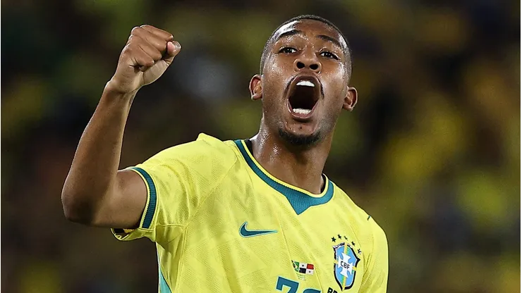 RIO DE JANEIRO, BRAZIL - MAY 31: Rayan of Brazil celebrates after scoring the team's third goal during the international friendly match between Brazil and Panama at Maracana Stadium on May 31, 2026 in Rio de Janeiro, Brazil. (Photo by Wagner Meier/Getty Images)