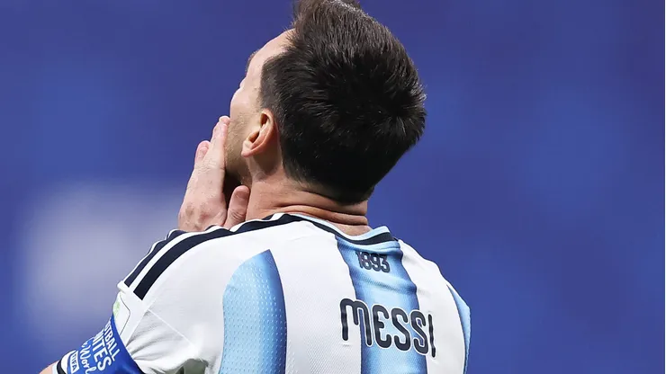 ATLANTA, GEORGIA - JULY 07: Lionel Messi #10 of Argentina reacts after his penalty kick is saved by Mostafa Shoubir #23 of Egypt during the FIFA World Cup 2026 Round of 16 match between Argentina and Egypt at Atlanta Stadium on July 07, 2026 in Atlanta, Georgia. (Photo by Buda Mendes/Getty Images)