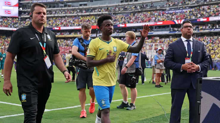 Vini Jr após eliminação do Brasil. (Photo by Justin Setterfield/Getty Images)
