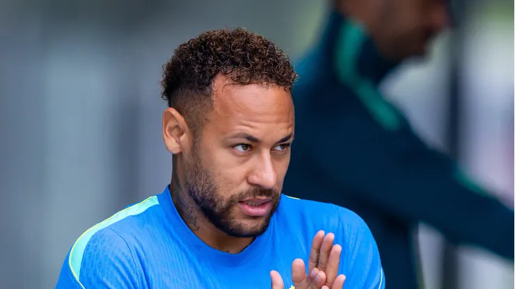 Neymar durante treino da Seleção no Centro de Treinamento CT Columbia Park.