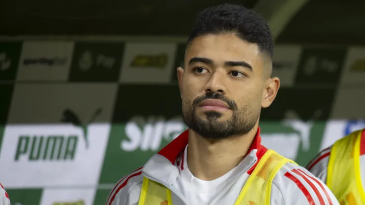 Tabata jogador do Internacional durante partida contra o Palmeiras no estadio Arena Allianz Parque pelo campeonato Brasileiro A 2025. Foto: Anderson Romao/AGIF