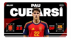 Pau Cubarsí é titular absoluto na zaga da Espanha na Copa