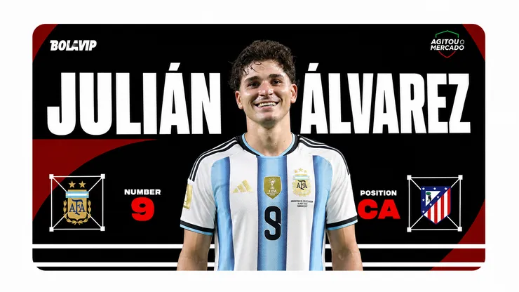 Julián Álvarez está sendo disputado no mercado europeu - Foto: Carl Recine/Getty Images