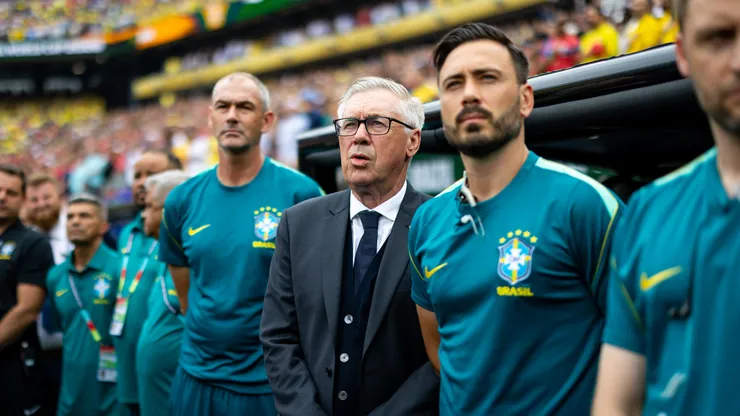Carlo Ancelotti tecnico do Brasil durante partida contra o Noruega no estadio MetLife Stadium pelo campeonato Copa Do Mundo 2026. Foto: Rodolfo Buhrer/AGIF