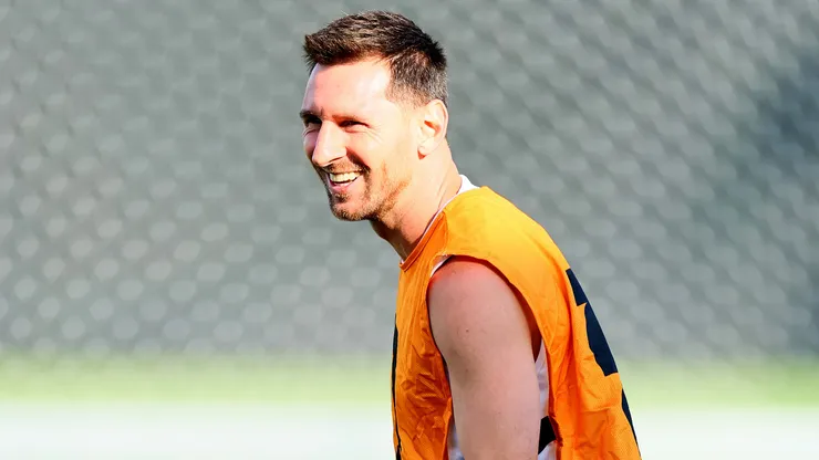 Lionel Messi, camisa 10 da Argentina, participa de um treino no Centro de Treinamento do Sporting Kansas City. (Photo by Kyle Rivas/Getty Images)