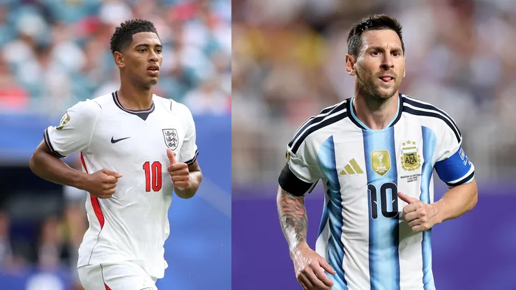 Bellingham e Messi vão se enfrentar na semifinal - Foto: Justin Setterfield/Getty Images e Carl Recine/Getty Images