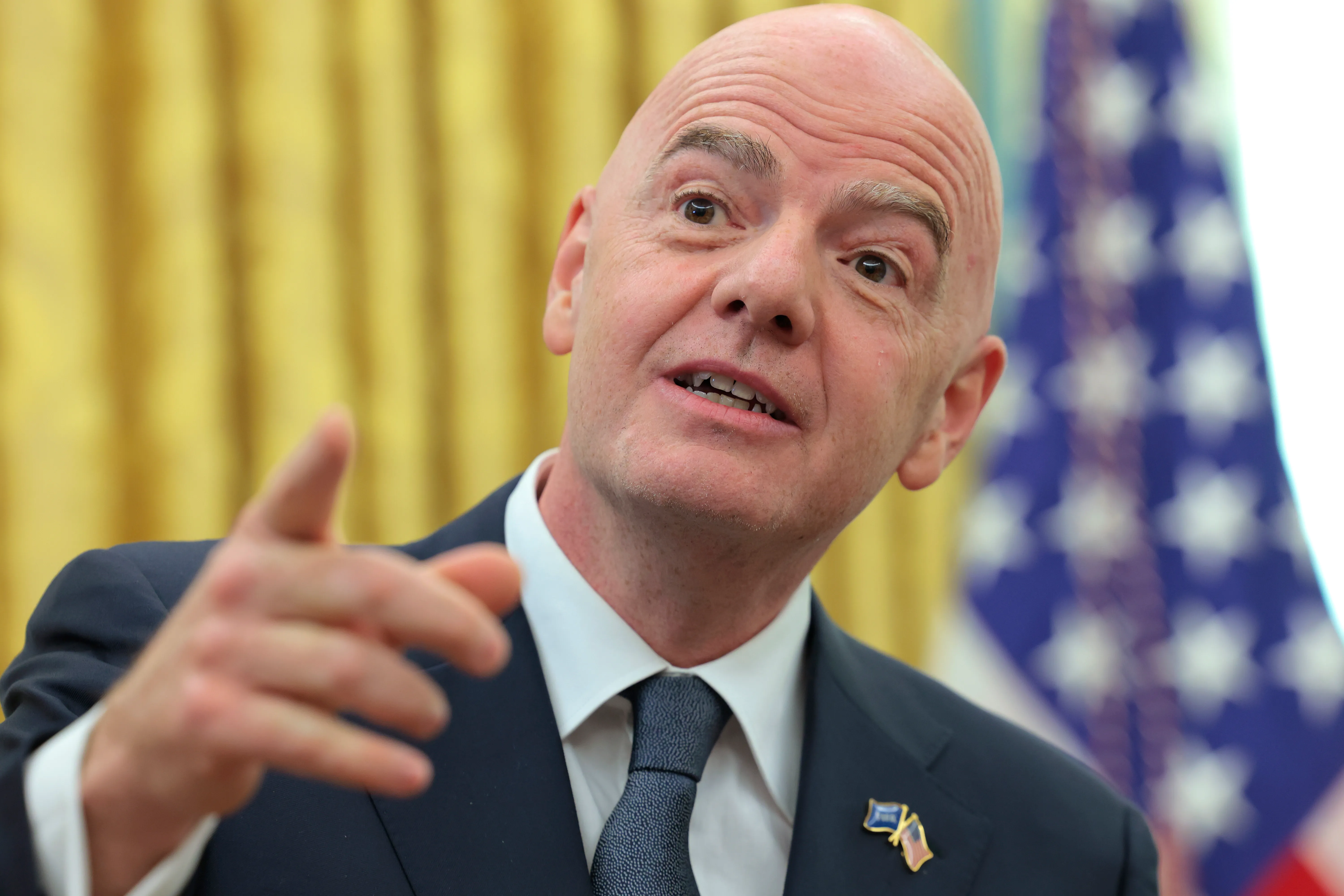 Gianni Infantino está na presidência da FIFA há uma década, mas deve enfrentar oposição na próxima eleição – Foto: Anna Moneymaker/Getty Images
