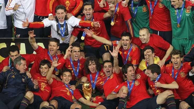 Espanha foi campeã mundial pela primeira vez em 2010 (Photo by Doug Pensinger)