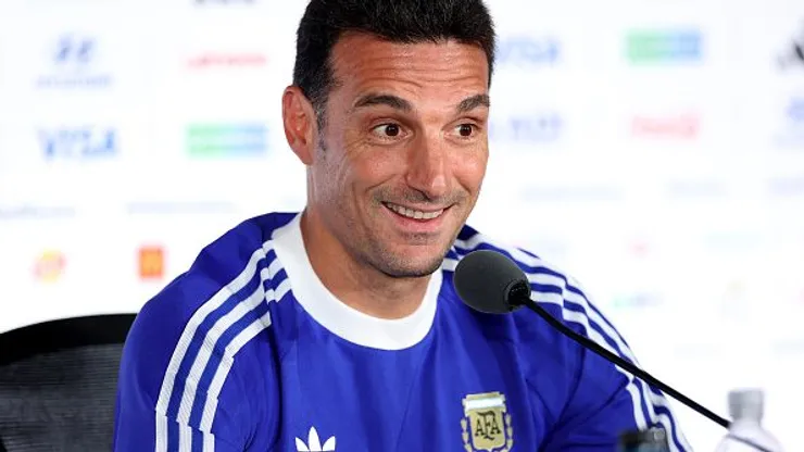 Lionel Scaloni concedeu entrevista coletiva. Foto: Justin Setterfield