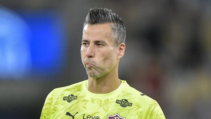 Fábio durante partida da Libertadores