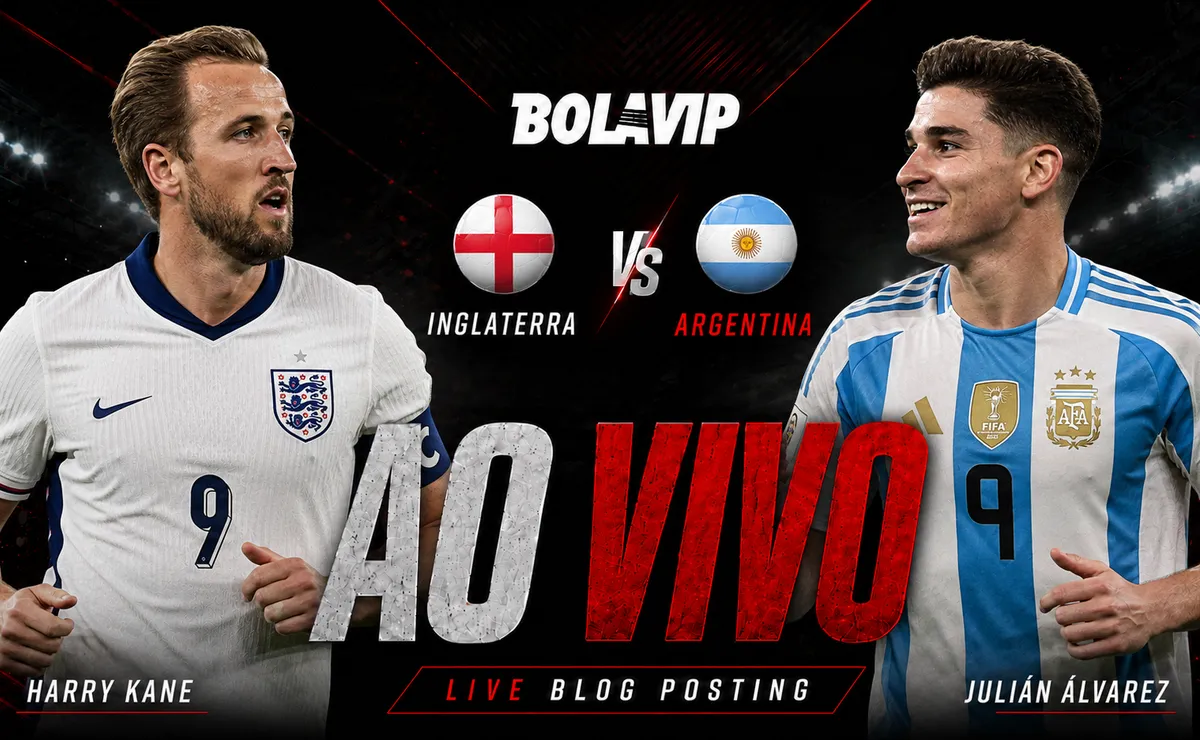 Ao Vivo | Inglaterra x Argentina: acompanhe de graça o jogo em tempo real | Copa do Mundo 2026