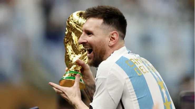 Messi pela Argentina. Foto: Lars Baron/Getty Images