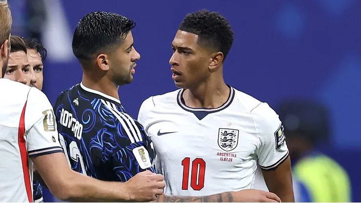 Bellingham se envolveu em confusão após eliminação da Inglaterra nesta quarta-feira (15)