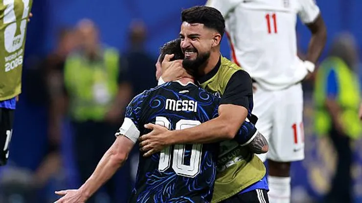 Messi e Flaco. Foto: Elsa/Getty Images