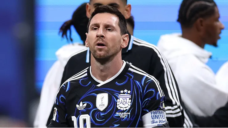 Messi durante semifinal entre Inglaterra x Argentina