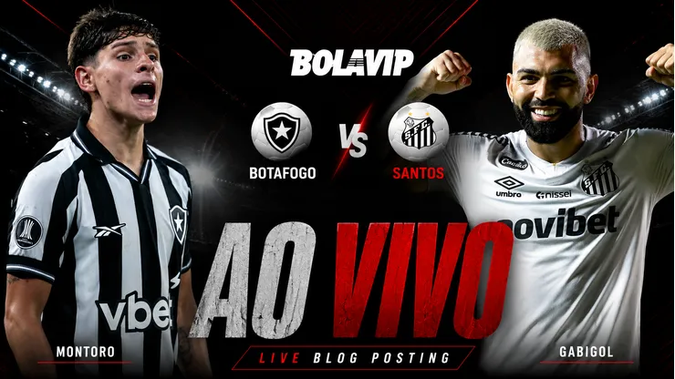 Botafogo x Santos: acompanhe de graça o jogo em tempo real. Foto: Jorge Rodrigues/AGIF (Montoro) e Mauricio De Souza/AGIF (Gabigol)