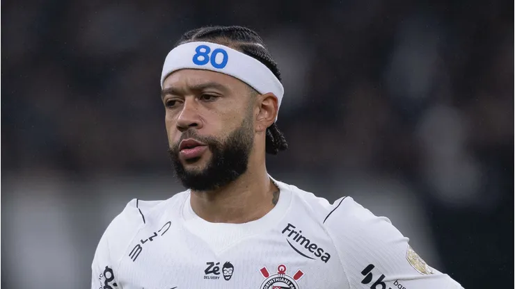 Memphis Depay jogador do Corinthians durante partida contra o Platense no estadio Arena Corinthians pelo campeonato Copa Libertadores 2026. Foto: Ettore Chiereguini/AGIF