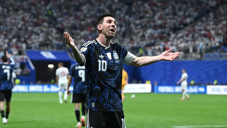 Messi comemorando gol da classificação na semi