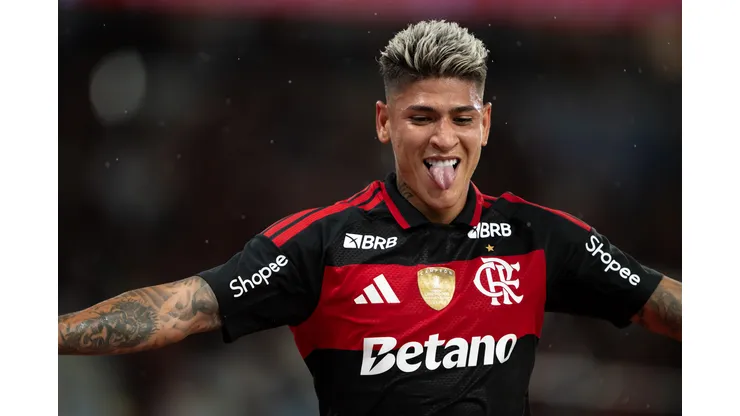RJ - RIO DE JANEIRO - 11/03/2026 - BRASILEIRO A 2026, FLAMENGO X CRUZEIRO - Carrascal jogador do Flamengo comemora seu gol durante partida contra o Cruzeiro no estadio Maracana pelo campeonato Brasileiro A 2026. Foto: Jorge Rodrigues/AGIF