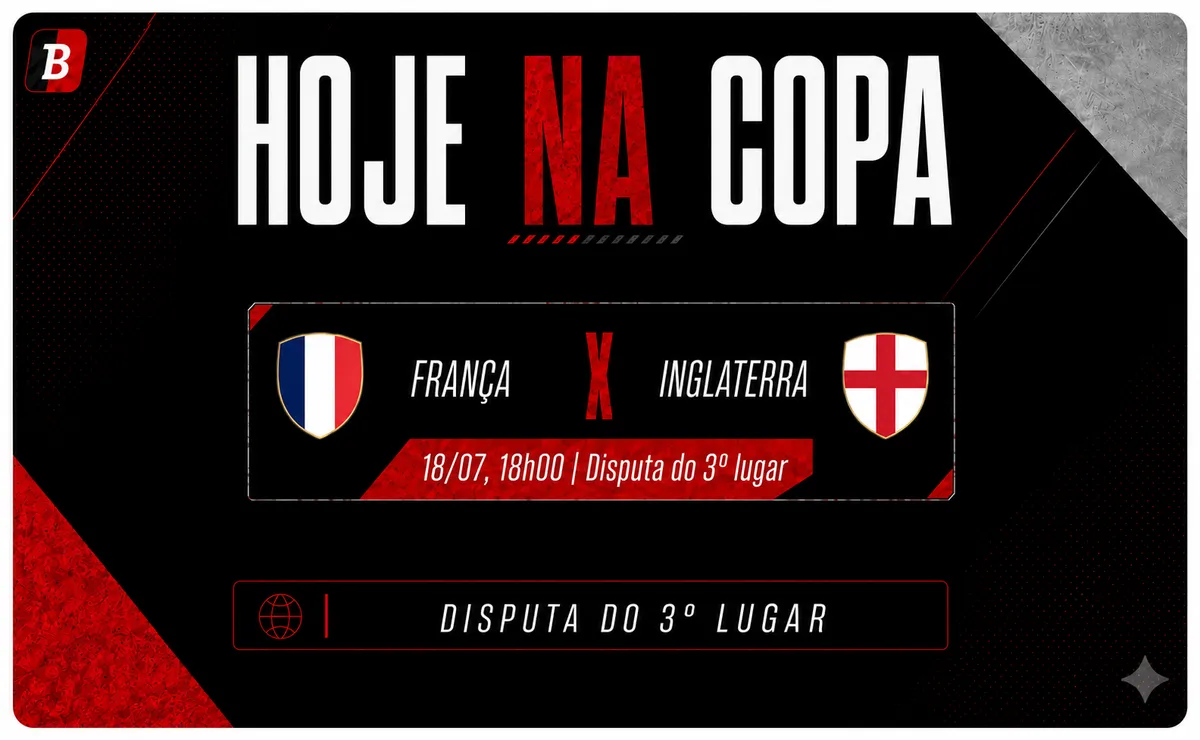 França x Inglaterra vale o pódio da Copa do Mundo; veja horário e onde assistir ao vivo