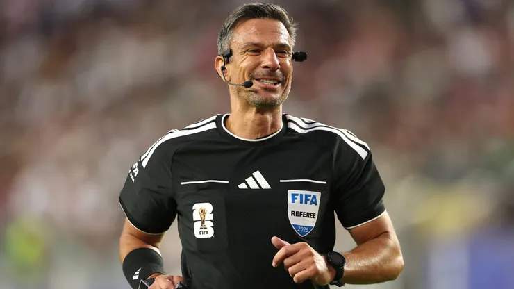 SANTA CLARA, CALIFORNIA - JUNE 22: Referee Slavko Vincic in actio during the FIFA World Cup 2026 Group J match between Jordan and Algeria at San Francisco Bay Area Stadium on June 22, 2026 in Santa Clara, California. (Photo by Stu Forster/Getty Images)