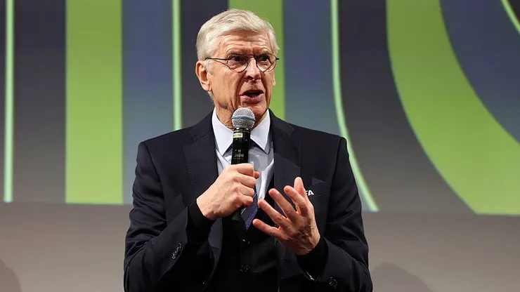 WASHINGTON, DC - DECEMBER 04: Arsene Wenger, FIFA Chief of Global Football Development speaks during a panel discussion at The John F. Kennedy Center for Performing Arts on December 04, 2025 in Washington, DC. (Photo by Dan Mullan/Getty Images)
