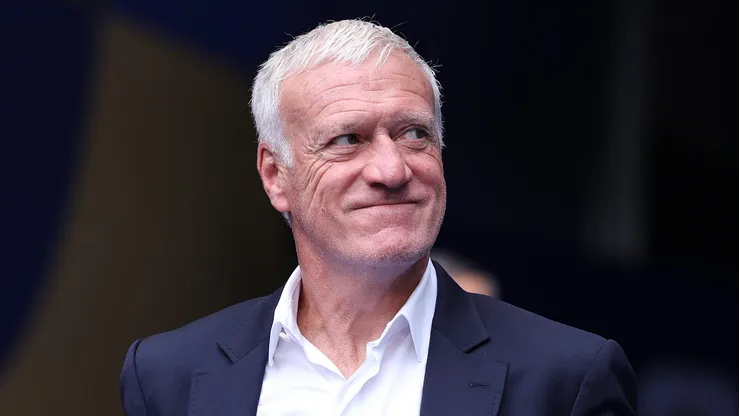 MIAMI GARDENS, FLORIDA - JULY 18: Didier Deschamps, Head Coach of France, walks out for the pitch inspection before the FIFA World Cup 2026 Bronze Final between France and England at Miami Stadium on July 18, 2026 in Miami Gardens, Florida. (Photo by Buda Mendes/Getty Images)