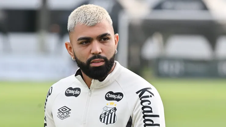 Gabigol em treino do Peixe