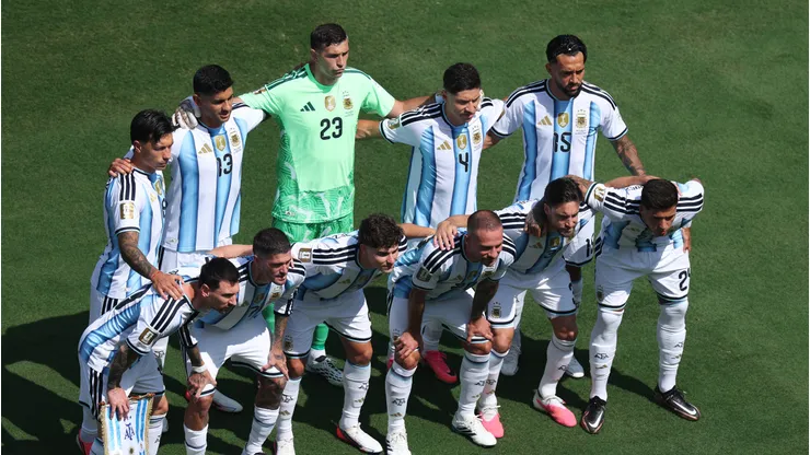 Time da Argentina na final da Copa. Foto: Lars Baron/Getty Images