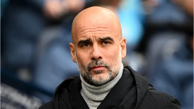 Guardiola durante partida do Manchester City.