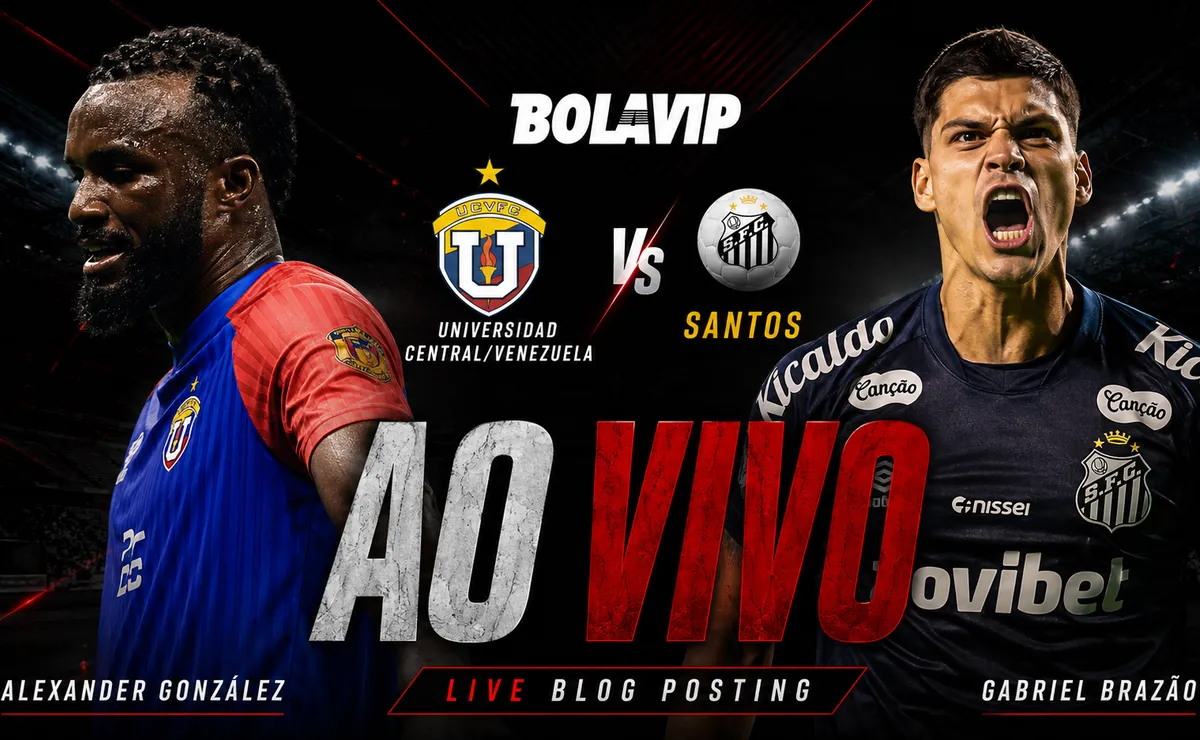 Ao Vivo | Universidad Central (VEN) x Santos: acompanhe de graça o jogo em tempo real | Copa Sul-Americana