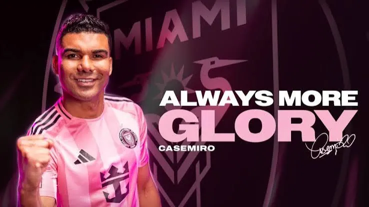Casemiro assinou primeiramente até maio de 2027 no Inter Miami – Foto: Divulgação