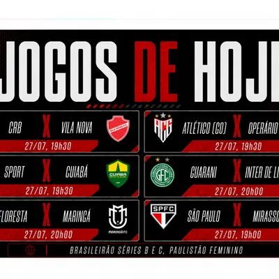 Brasileirão Séries B e C tem jogos acontecendo hoje