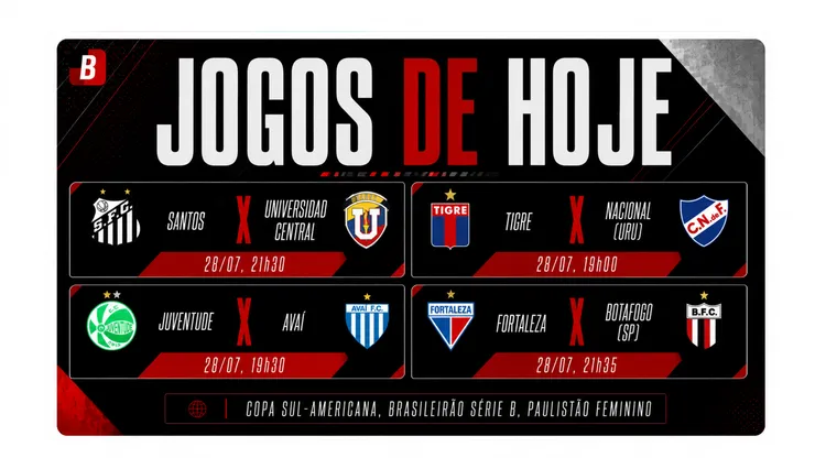 Confira os jogos de hoje