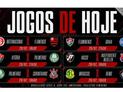 Flamengo, Palmeiras, Vasco e Fluminense jogam nesta quarta