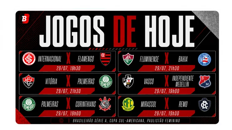Confira os jogos de hoje