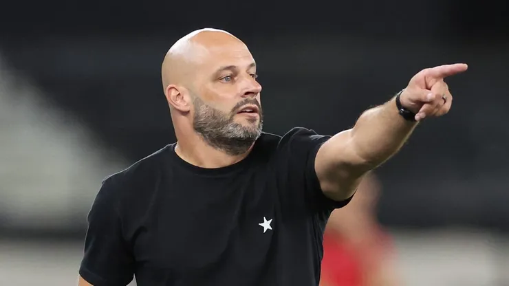 Franclim Carvalho técnico do Botafogo durante partida no Nilton Santos