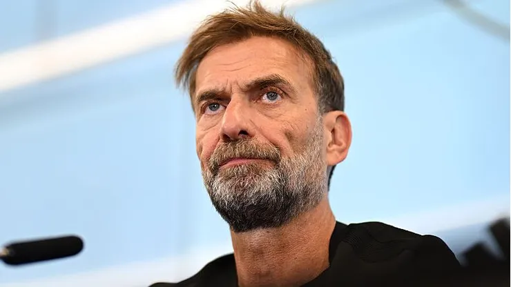 Klopp durante entrevista coletiva na apresentação oficial da Federação Alemã - (Photo by Christian Kaspar-Bartke/Getty Images)
