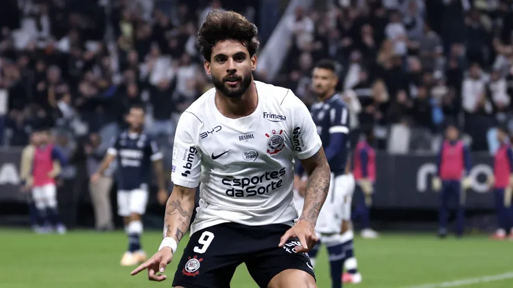 Yuri Alberto jogador do Corinthians comemora seu gol durante partida contra o Remo no estadio Arena Corinthians pelo campeonato Brasileiro A 2026. Foto: Marcello Zambrana/AGIF
