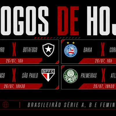 Onde assistir aos jogos do Brasileirão neste domingo (26)