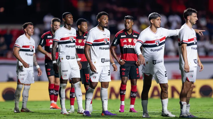 Sabino jogador do Sao Paulo durante partida contra o Flamengo no estadio Morumbi pelo campeonato Brasileiro A 2026. Foto: Marcello Zambrana/AGIF