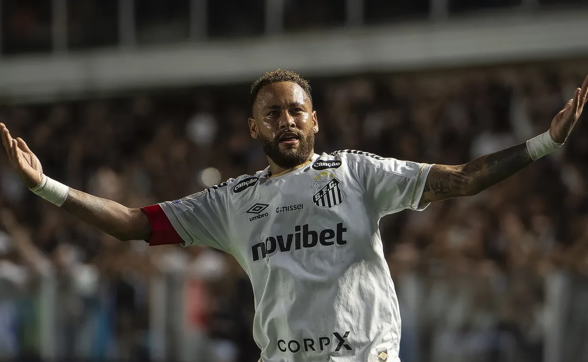 Neymar marca duas vezes, Santos reage e empata duelo movimentado contra a Chapecoense