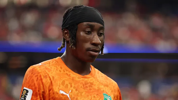 ARLINGTON, TEXAS - JUNE 30: Yan Diomande #11 reacts during the FIFA World Cup 2026 Round Of 32 match between Cote D'Ivoire and Norway at Dallas Stadium on June 30, 2026 in Arlington, Texas. (Photo by Stacy Revere/Getty Images)