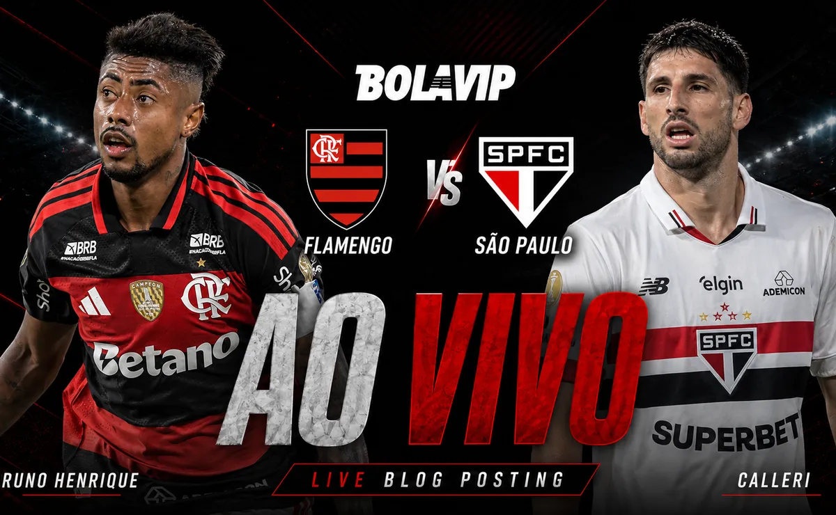 Ao Vivo | Flamengo x São Paulo: acompanhe de graça o jogo em tempo real | Brasileirão