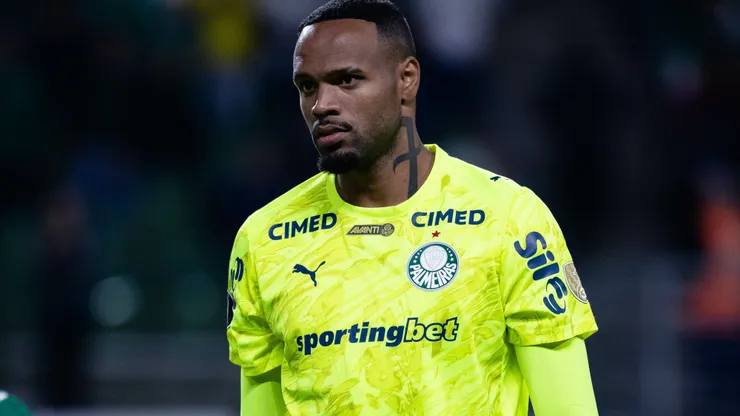 Carlos Miguel, goleiro do Palmeiras, durante partida contra o Junior Barranquilla no estadio Nubank Arena pelo campeonato Copa Libertadores 2026. Foto: Ettore Chiereguini/AGIF