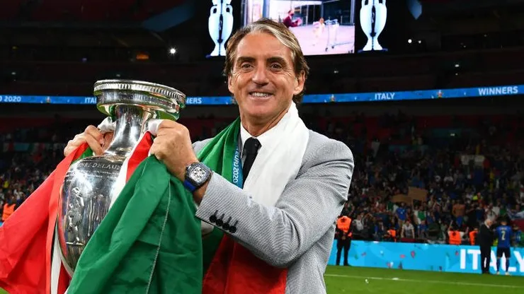 Roberto Mancini pela Itália. Foto: Claudio Villa/Getty Images
