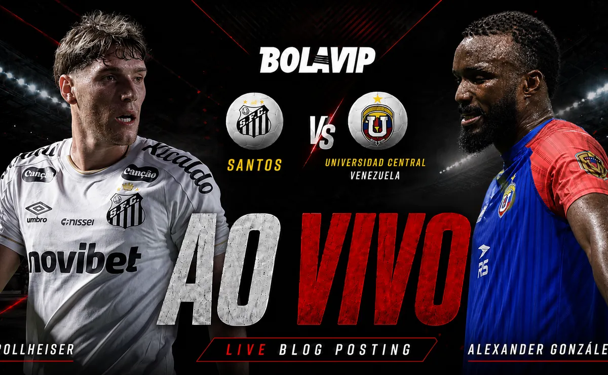 Ao Vivo | Santos x Universidad Central (VEN): acompanhe de graça o jogo em tempo real | Sul-Americana