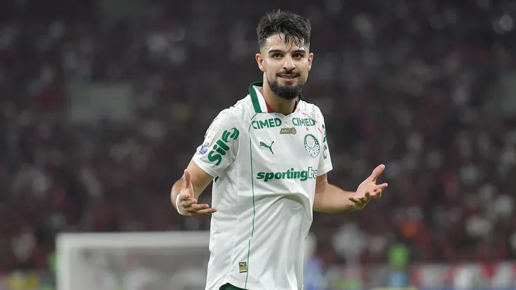 Flaco López marcou um dos gols do Palmeiras na vitória sobre o Flamengo no Maracanã. Foto: Thiago Ribeiro/AGIF