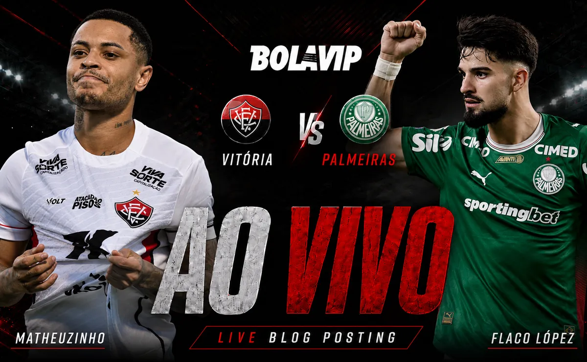 Ao Vivo | Vitória x Palmeiras: acompanhe de graça o jogo em tempo real | Brasileirão 2026