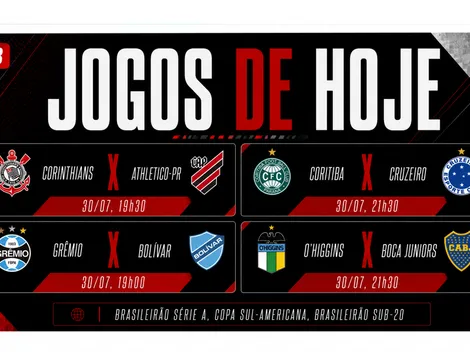 Corinthians, Cruzeiro e Grêmio jogam nesta quarta